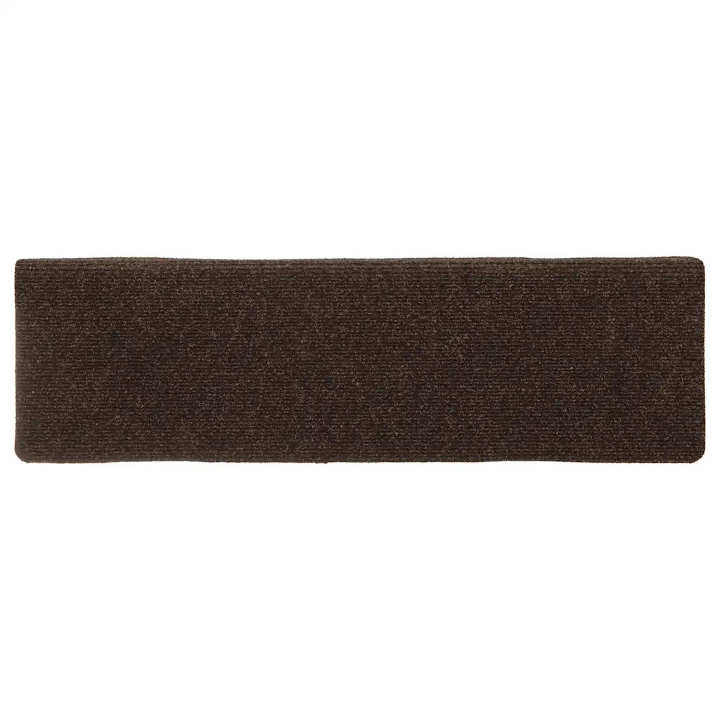 Tappetini per scale autoadesivi 30 pz 65x21x4 cm marrone bordo rettangolare 3365698