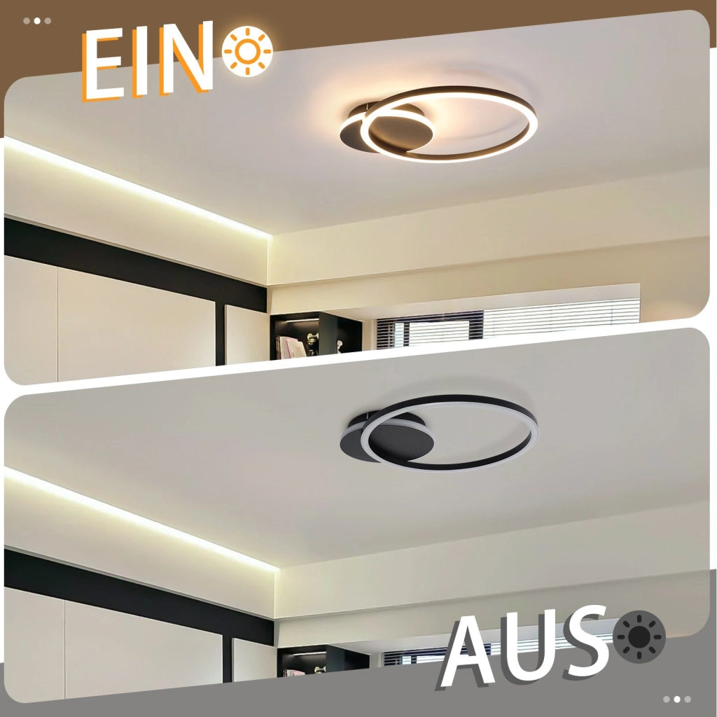 ZMH Lampada da soffitto plafoniera LED moderna 24W metallo 3000K per cucina corridoio