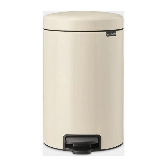 Brabantia 149924 NewIcon Pattumiera a Pedale 12 L Chiusura Ammortizzata Base Antiscivolo Coperchio Antiodore colore Beige