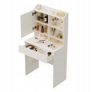 Moderno tavolino da toeletta con specchio apribile loft cassetto glamour