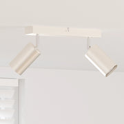 Faretto da soffitto 2 vie regolabili nichel spazzolato GU10