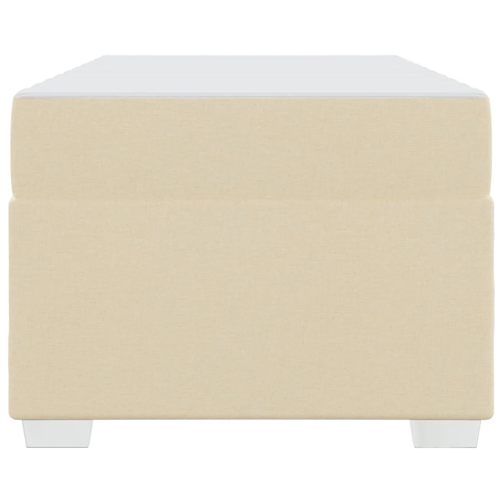Struttura del letto con materasso Crema 100 x 200 cm Tessuto