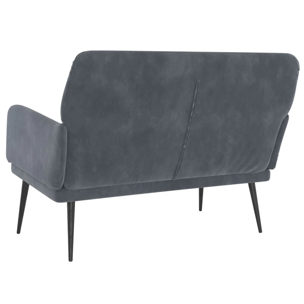 Panca 108 x 79 x 79 cm velluto grigio scuro 02_0010709