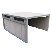 Garage robot rasaerba con tetto spiovente riparo in legno massello 80 cm grigio 16_0001231