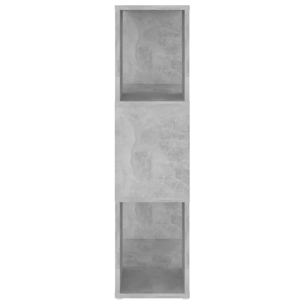 Libreria Divisorio-Scaffale per Libri-Mobile di Stoccaggio Grigio Cemento 60x24x94 cm in Truciolato