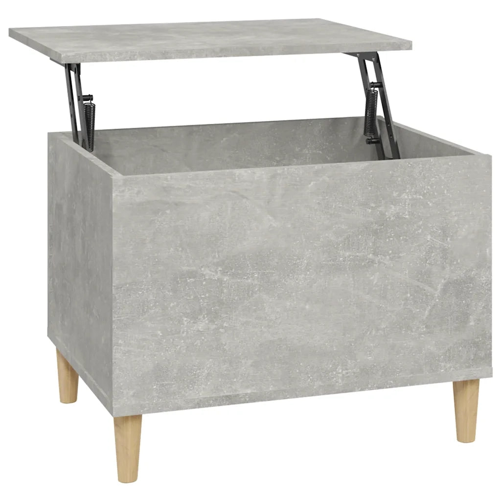 Tavolino Salotto Grigio Cemento 60x44,5x45 cm Legno Multistrato 819568