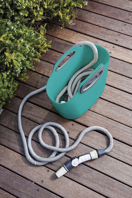AQUAPOP MAXI AZZURRO, 30M tubo estensibile da giardino,kit con borsa in plastica,lancia,presa rubinetto,raccordi