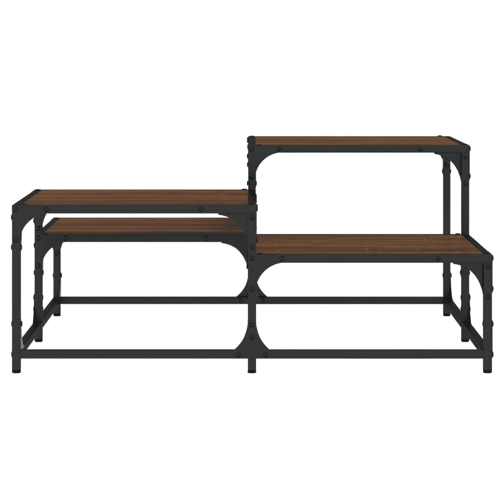 Tavolino salotto | Tavolino da caff¨¨ | Tavolino da Soggiorno Rovere Marrone 87,5x87,5x40 Legno Multistrato