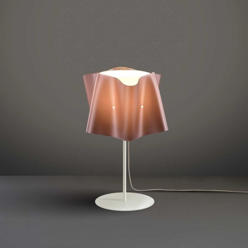 Lampada da tavolo con base e stelo metallo FOLIO paralume Rame diametro 25x h37 cm