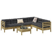 Set Divani da Giardino 7pz con Cuscini Legno Impregnato di Pino 3299473