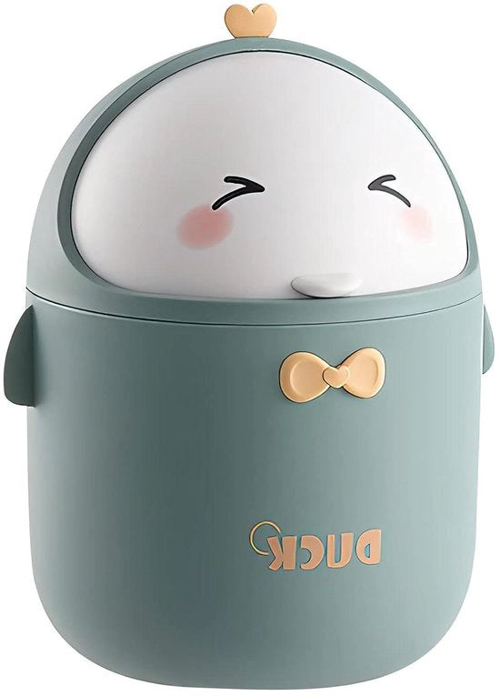 Mini Contenitore di Rifiuti con Coperchio Oscillante per Ufficio e Scrivania - Contenitore per Cosmetici per Cucina, Bagno e Camera dei Bambini