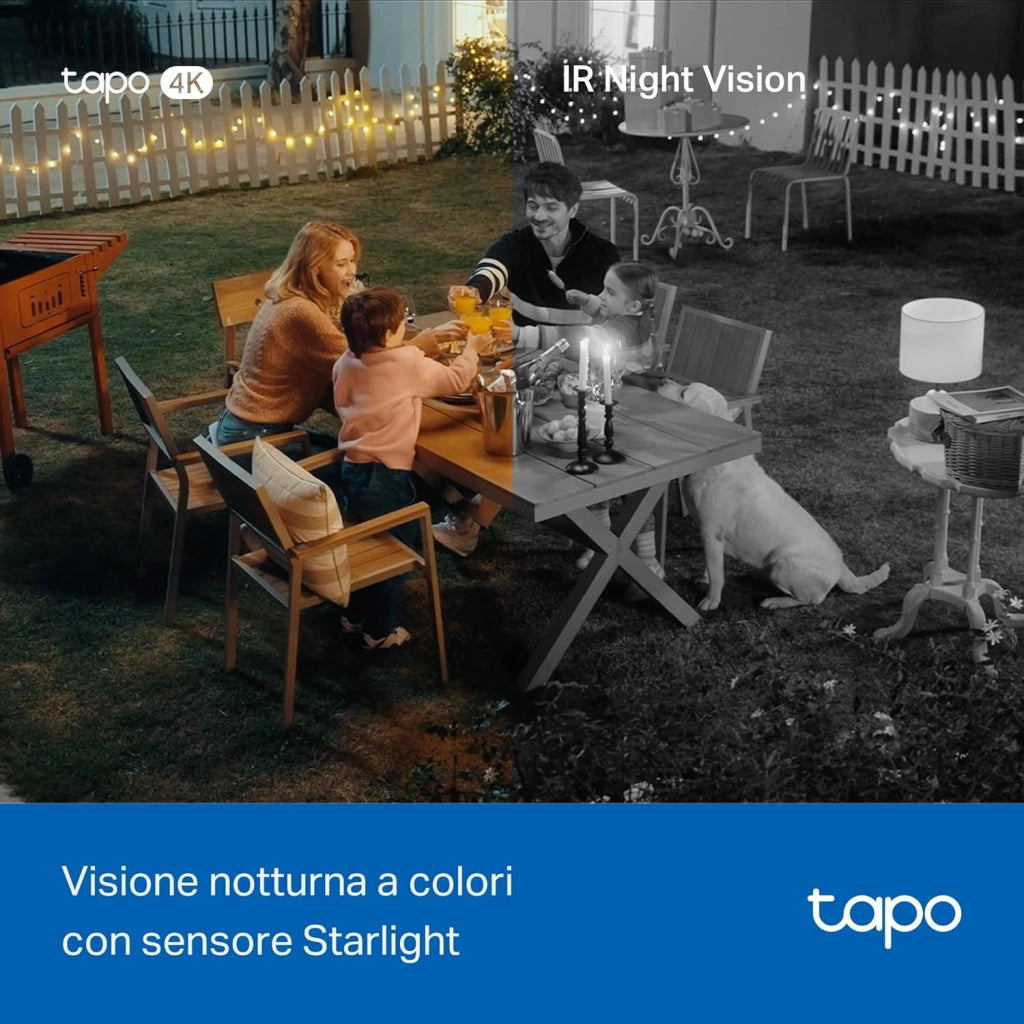 C560WS 4K 8MP Telecamera Wi-Fi Esterno Pan/Tilt, Smart AI, 360° Visuale, Visione Notturna a Colori Starlight, IP66, Allarme Sonoro e Luminoso, Wi-Fi 6 e Ethernet, Supporta MicroSD fino a 512 GB