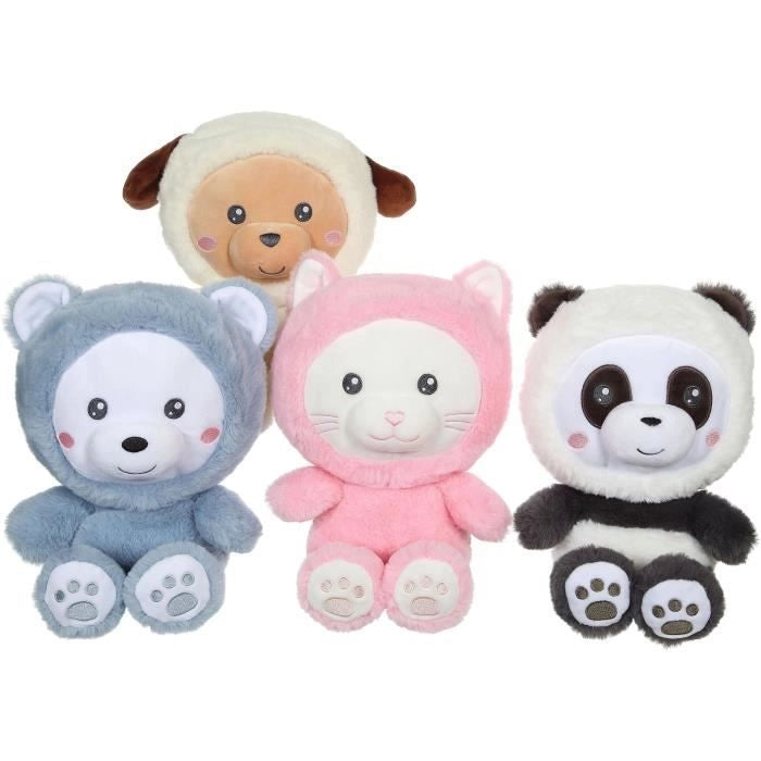 Peluche gatto Hoody Pets - GIPSY TOYS - Rosa, 24 cm