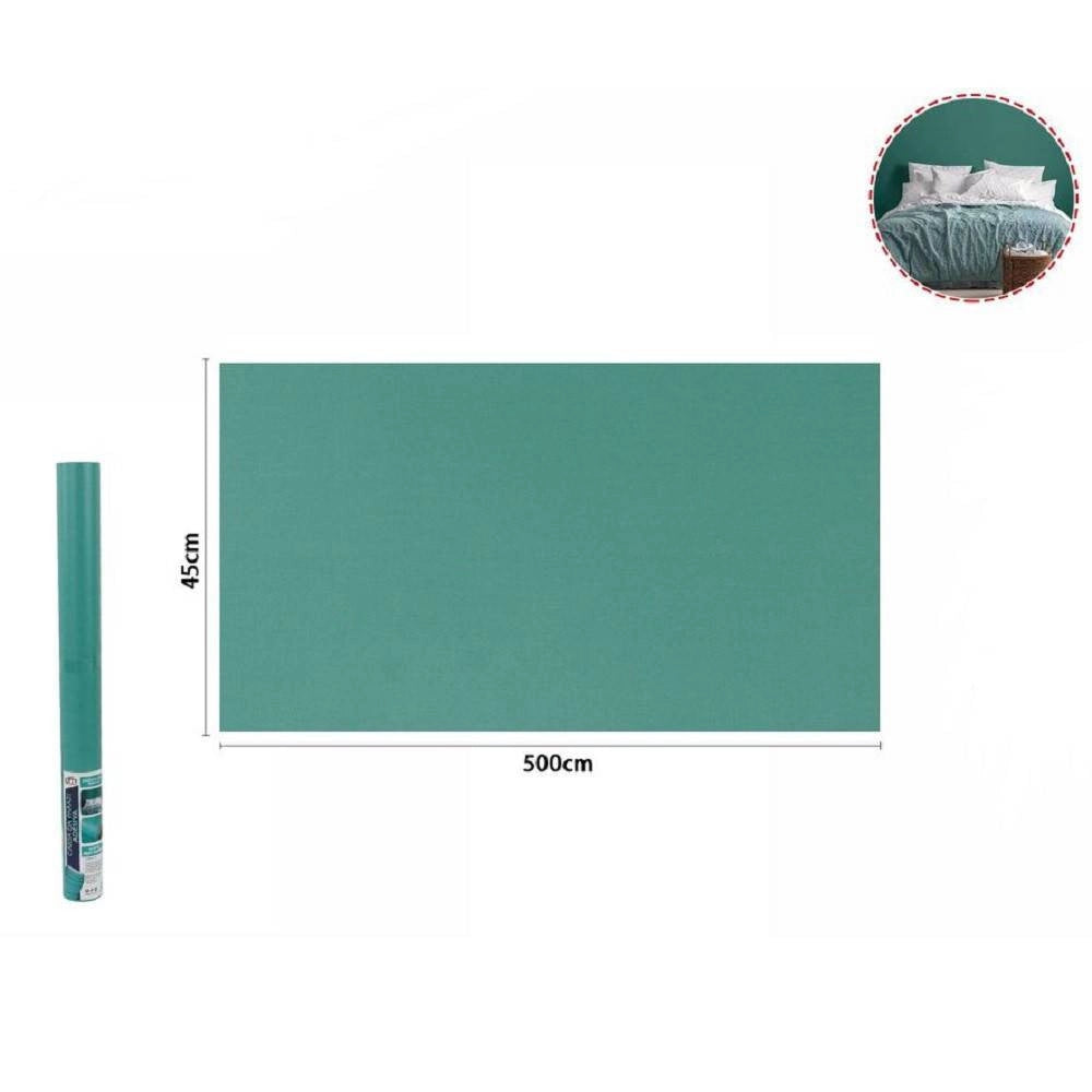 Trade Shop - Rotolo Pellicola Adesiva Colore Verde 45cmx5mt Per Mobili Carta Da Parati 71113 -