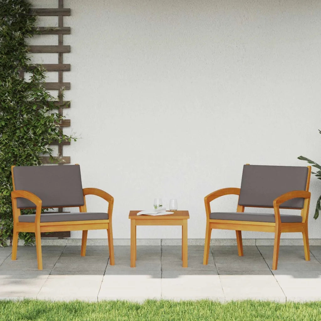Set bistrot con cuscino 3 pcs Marrone Poliestere 4106470