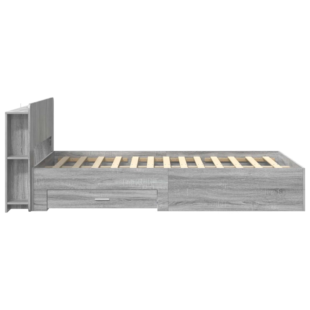 Telaio del letto con storage Sonoma grigio 120 x 190 cm