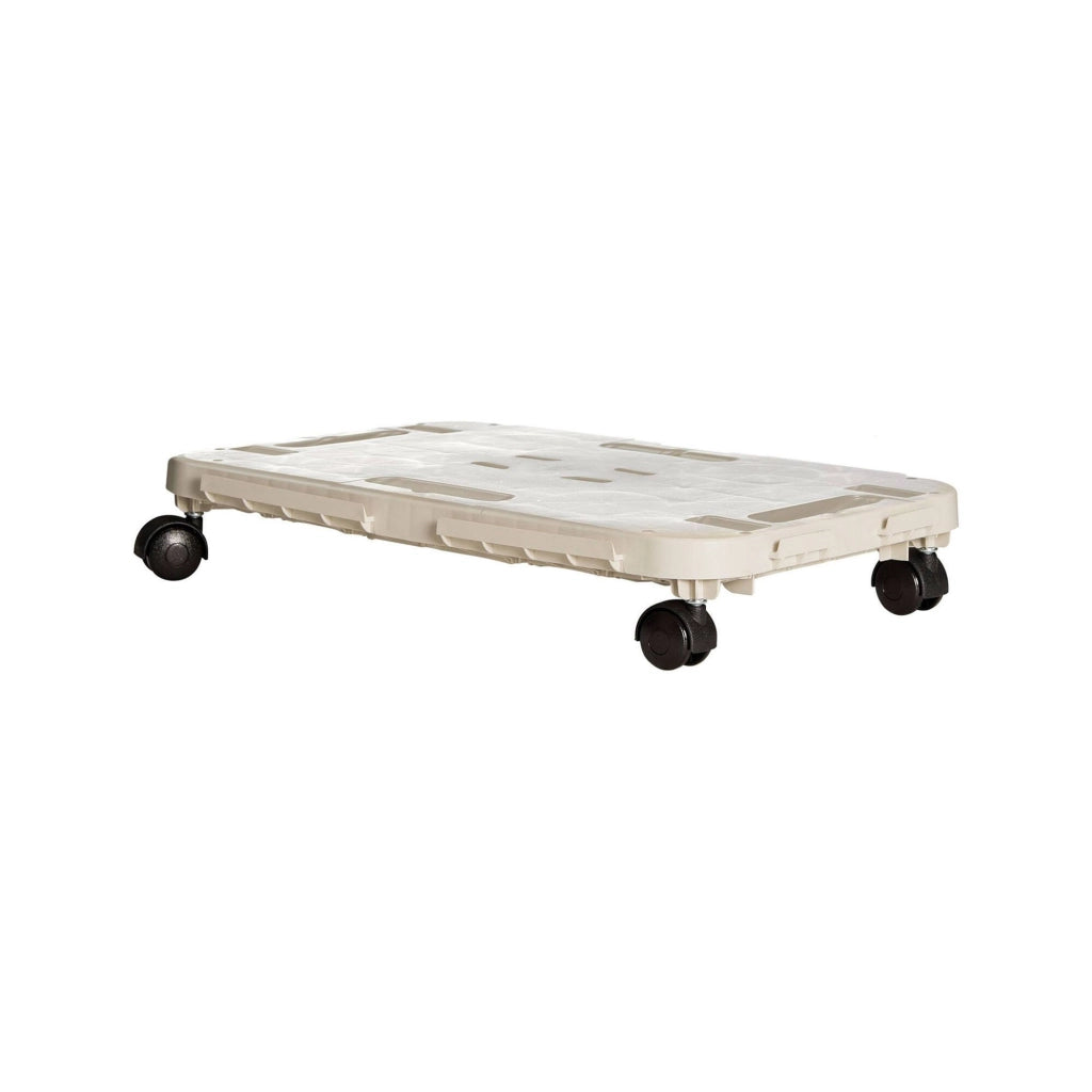 Pedana con ruote in Tbilisi, 100% Made in Italy, cm 48x29h8, colore Beige