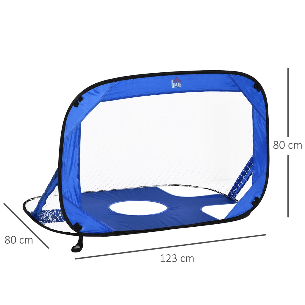 Porte da Calcio Pieghevoli ¨C Xylo ¨C Set 2 Pezzi con Borsa, Blu, 123x80x80cm