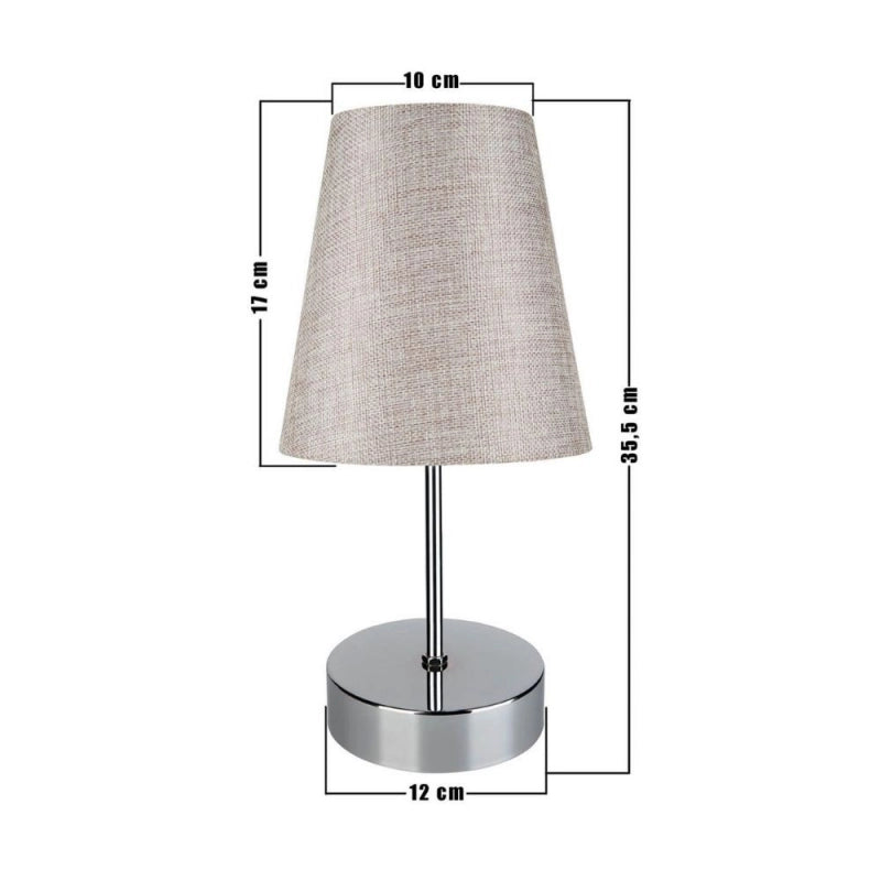 Lampada da tavolo Estelya AZ1068 cromo beige