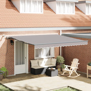 Tenda Retrattile Automatica  con Luce Grigia Chiara 400x350 cm