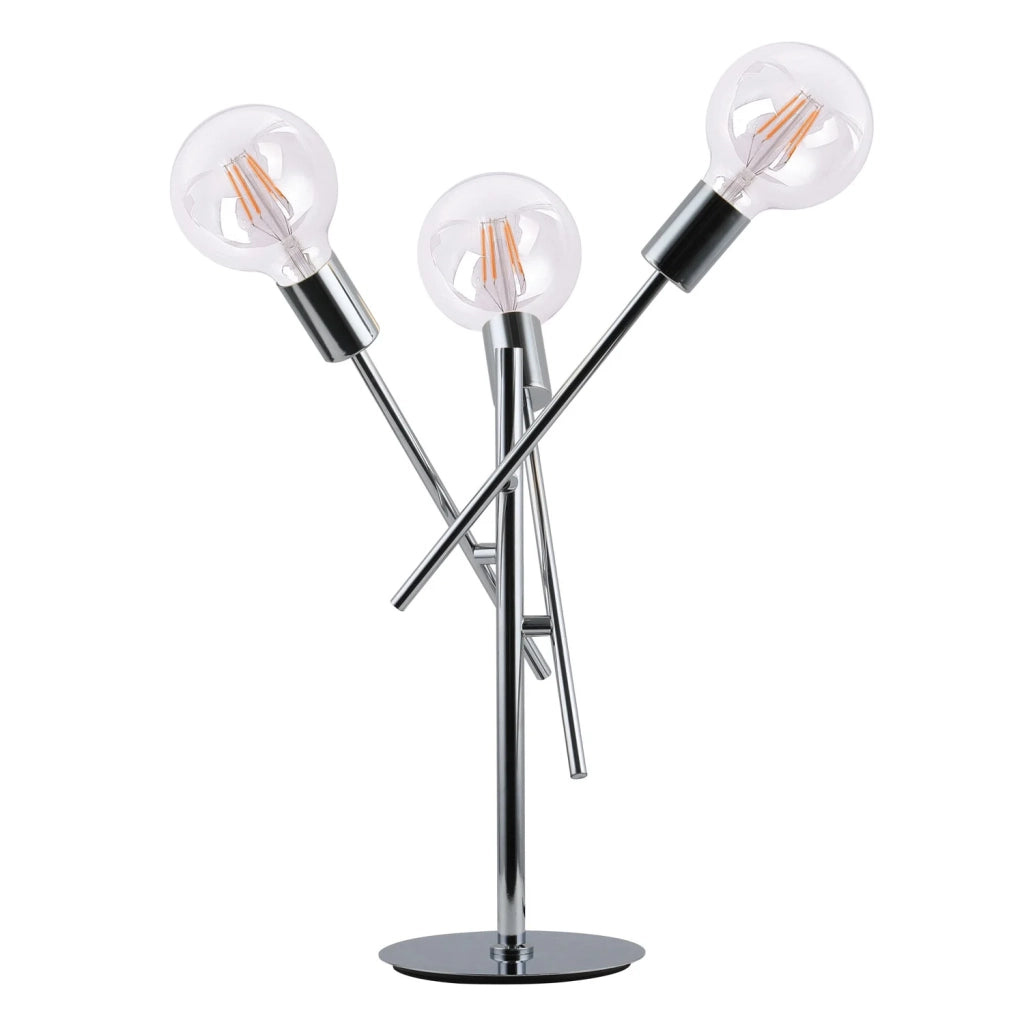 LÚZETE - LÁMPARA DE MESA EROS 3 LUCES CROMO