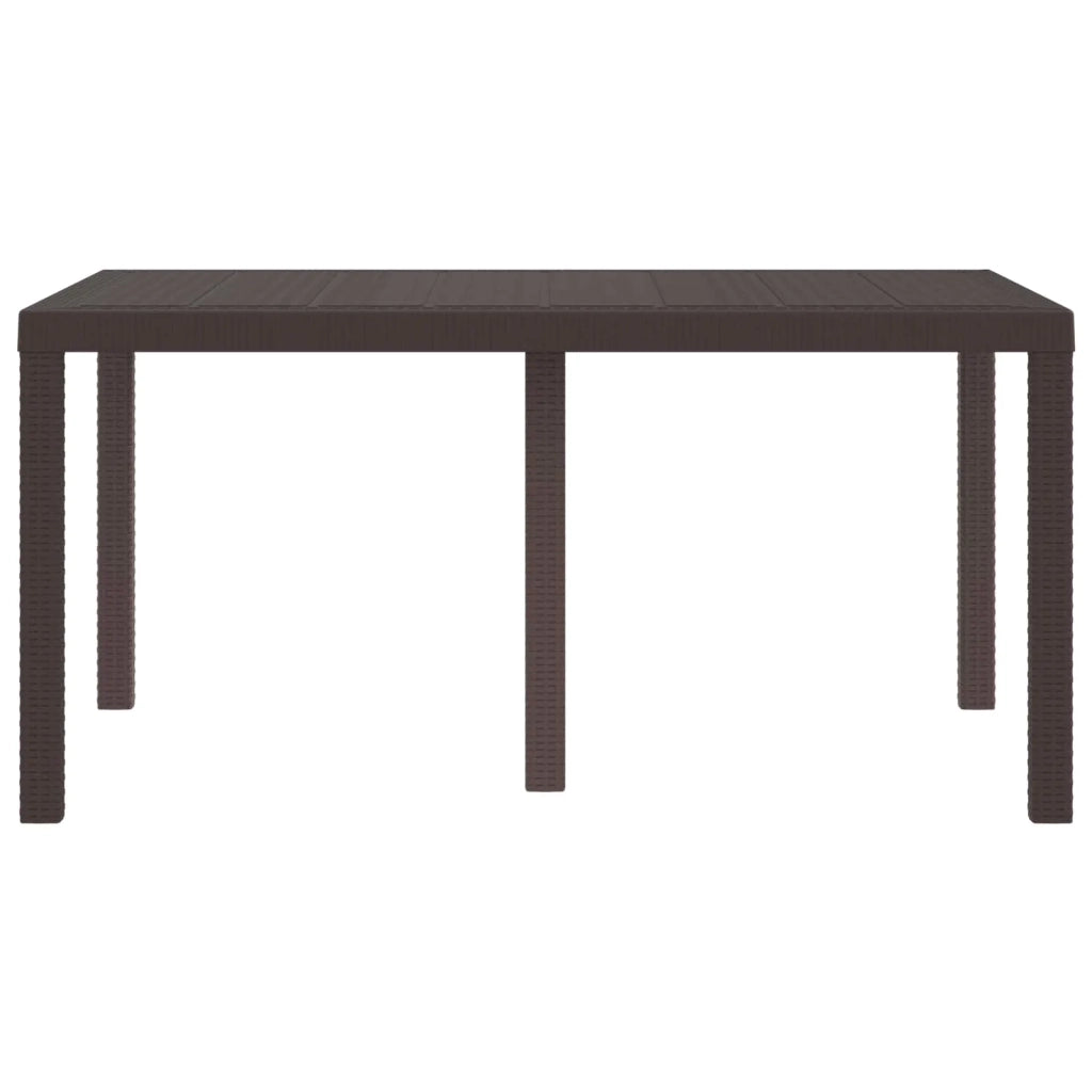 Tavolo da Giardino Marrone 150 x 100 x 73 cm polyrattan 871685