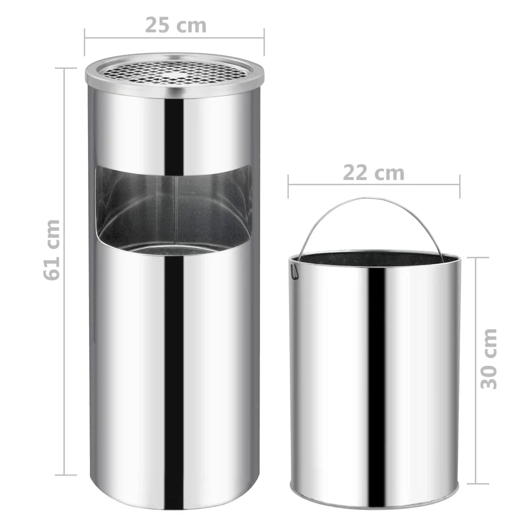 Cestino portacenere in acciaio inox da 30 litri per hotel 02_0006101