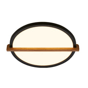 Plafoniera Moderna Remsa Plastica Nero Led Integrato 18W 3000K Ip20