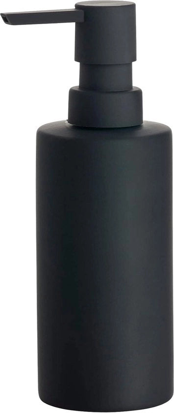 Dispensatore di Sapone Liquido Solo Porcellana Nero Rivestimento a Contatto morbido