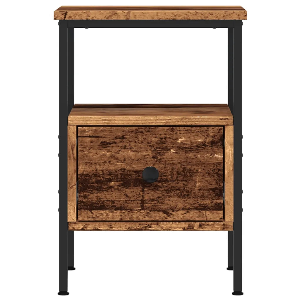 Comodino Legno Antico 34x36x50 cm in Legno Multistrato