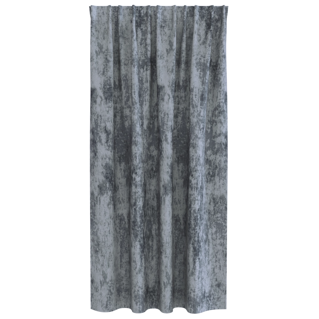 Tende in velluto 2 pz con occhielli grigio argento 175x140 cm