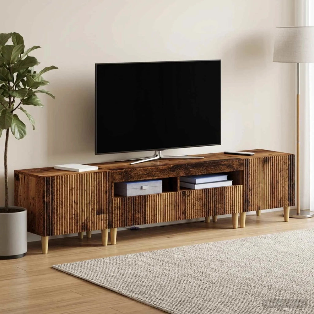 Mobile TV LED a 5 pezzi Legno antico Legno ingegnerizzato 3416606