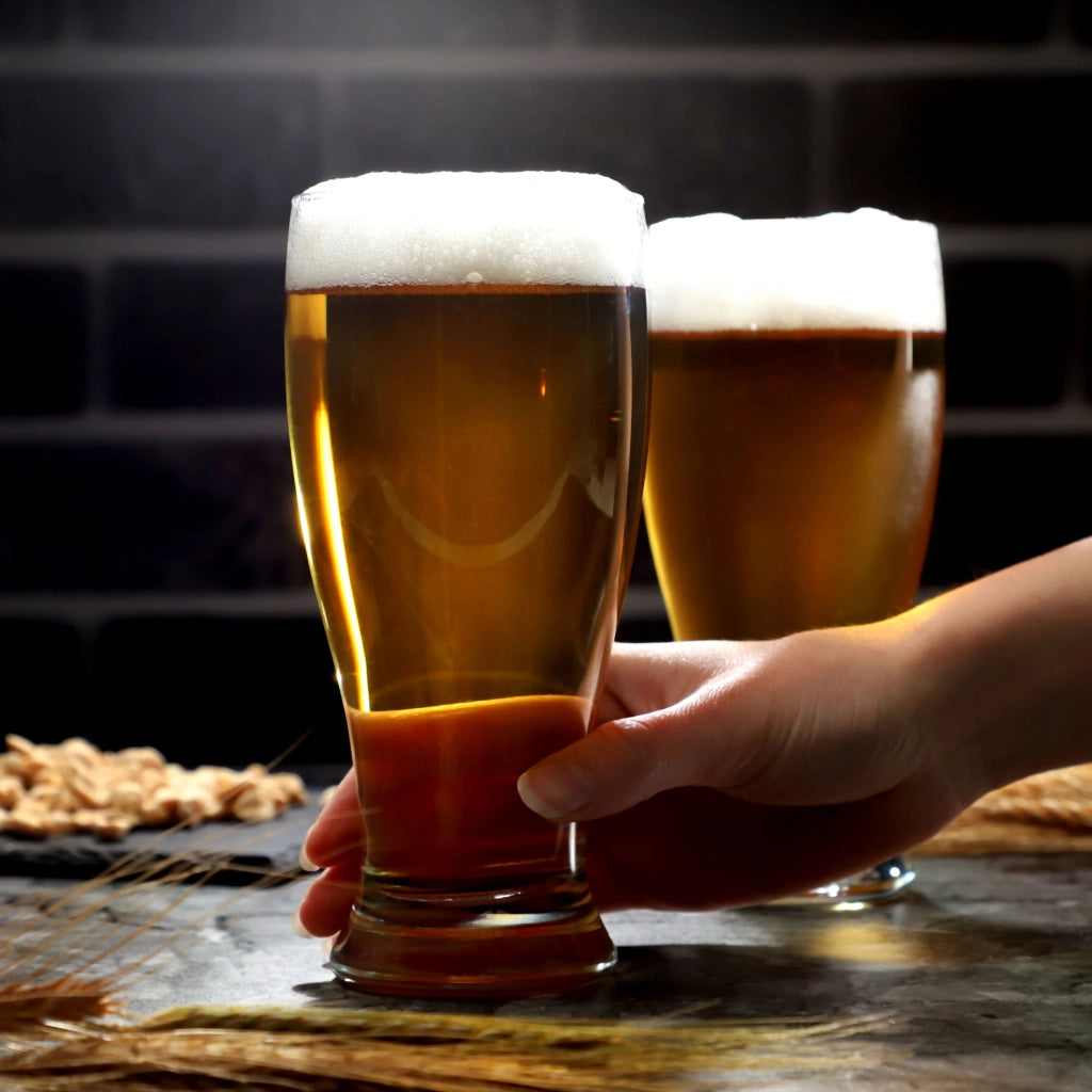 Set di 6 boccali da birra KADAX da 565 ml (0,5 l), in vetro, formato grande, idea regalo.