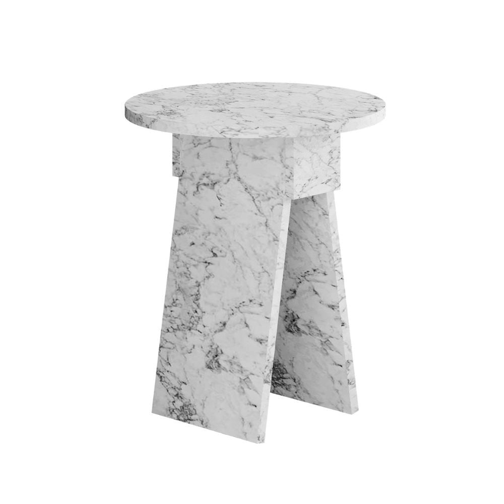 Tavolino da salotto Chen effetto marmo carrara bianco – Eleganza minimalista per ogni ambiente