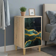 Armadio da Notte WIJHE 2 pz Rovere Sonoma 36 x 33 x 60 cm 8007280