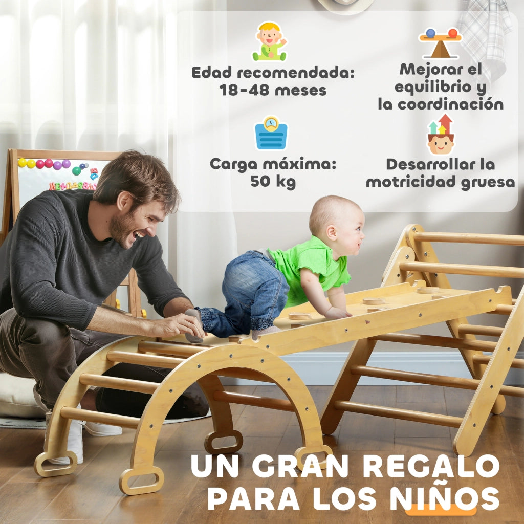 Struttura di arrampicata per bambini in legno ¨C zephmum ¨C 178x64.5x63 cm