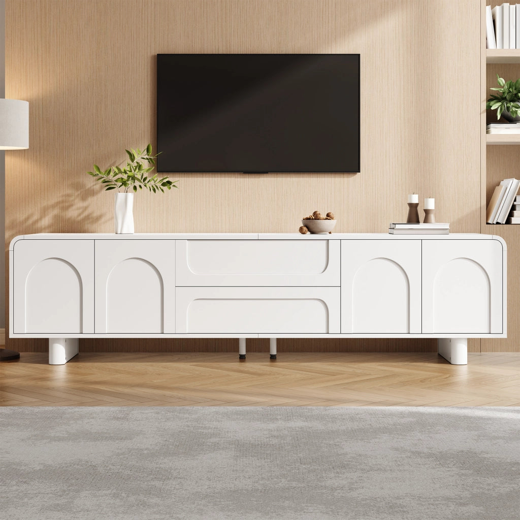 MOBILE TV 180x40x46 cm Bianco MDF e pannello truciolare