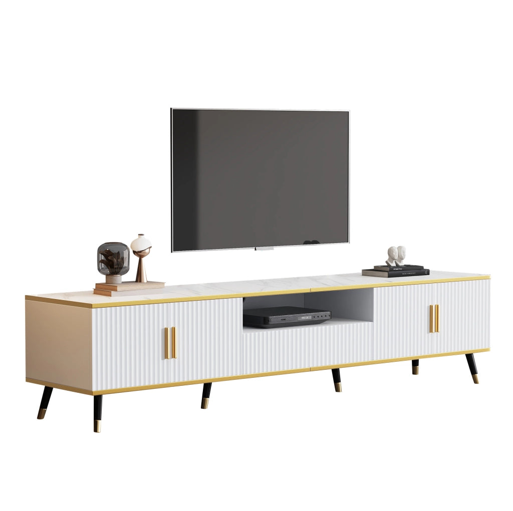 mobile TV 200 x 40 x 46 cm bianco - contenitore, senza materasso