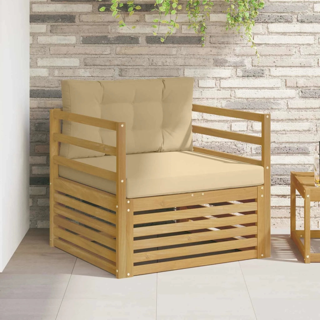 Divano da esterno Bianco e Beige 3439120