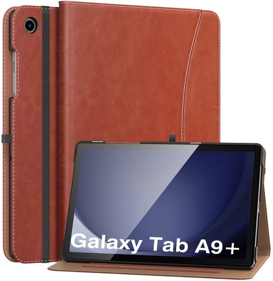 Custodia Tablet Automatizzata con Alarmando/Sveglia - Marrone - Pelle PU - Adatta per Samsung Galaxy Tab A9 Plus 11 pollici 2023 - Modello...