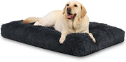 Letto per cani per grandi cani, lavabile, cuscino per cani in pelo di coniglio, morbido, 91x68cm, fondo antiscivolo, giaciglio per cani per grandi e medi cani, lettino per cani, materasso per cani, letto per animali domestici, colore ombra grigio scuro