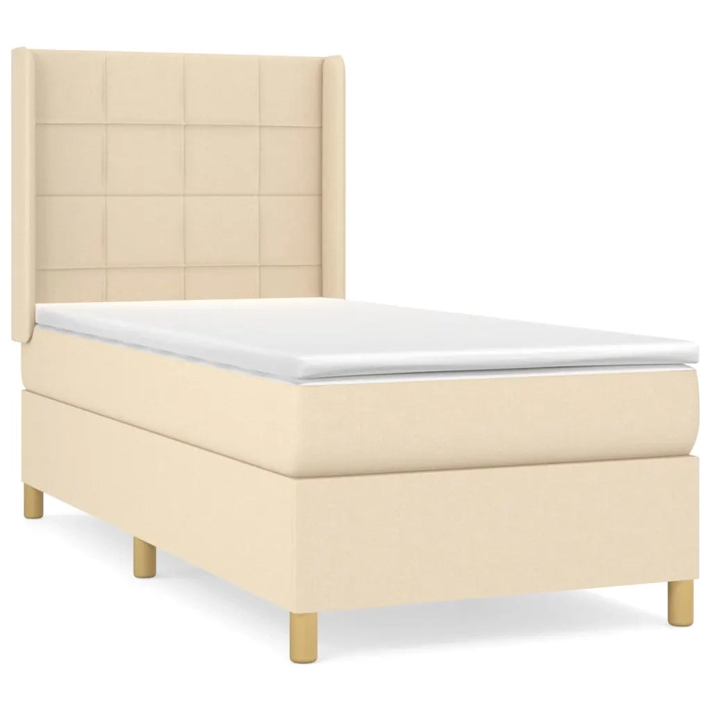 Giroletto a Molle con Materasso Crema 80x200 cm inTessuto 3131950