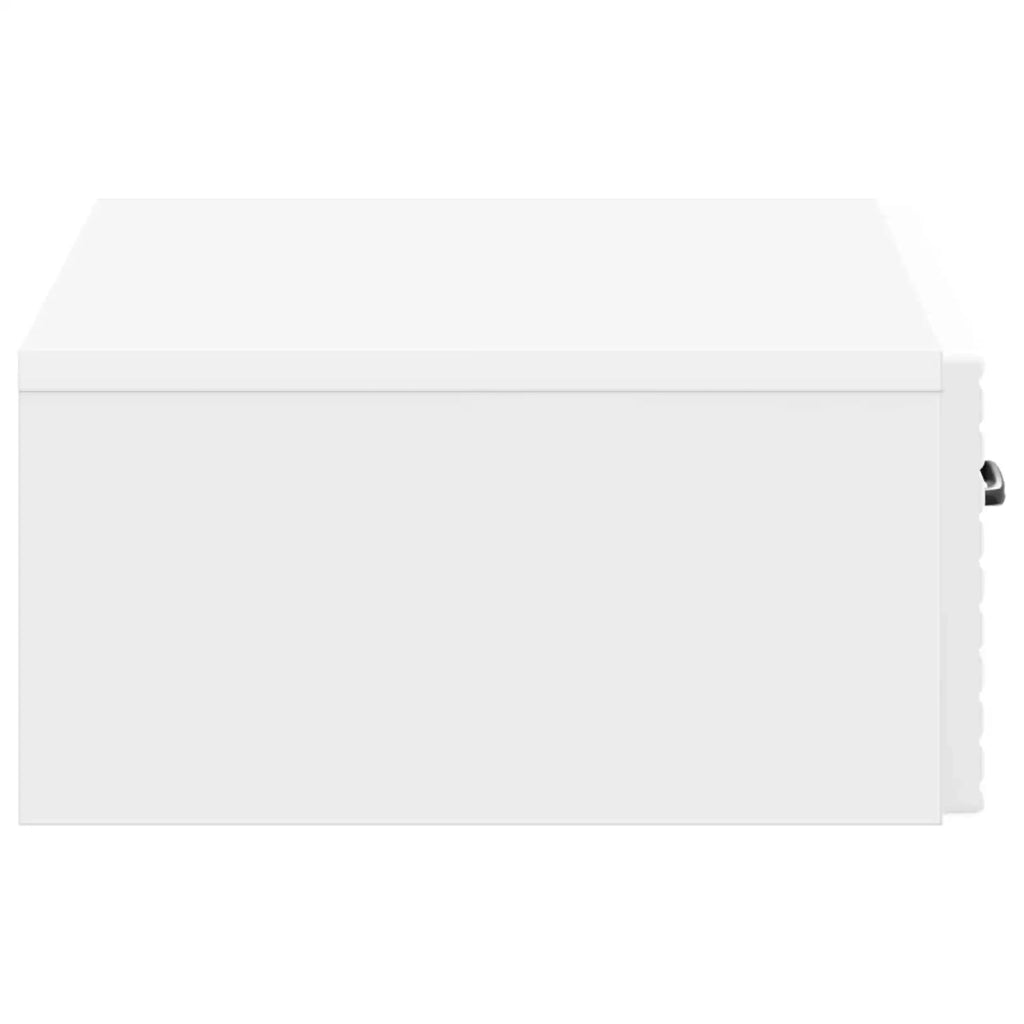 Tavolino da Parete Laterale Bianco Lucido 59 x 34,5 x 17 cm 898659