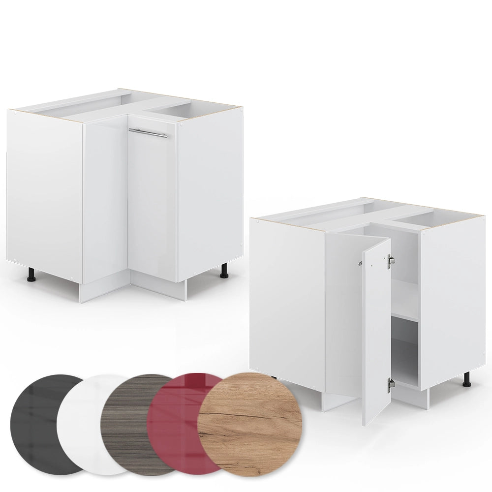 Vicco Mobile ad angolo cucina Bianco lucido 80.5 cm senza piano di lavoro