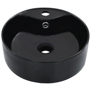 Lavandino con Troppopieno 36x13 cm in Ceramica Nero CFW6593582