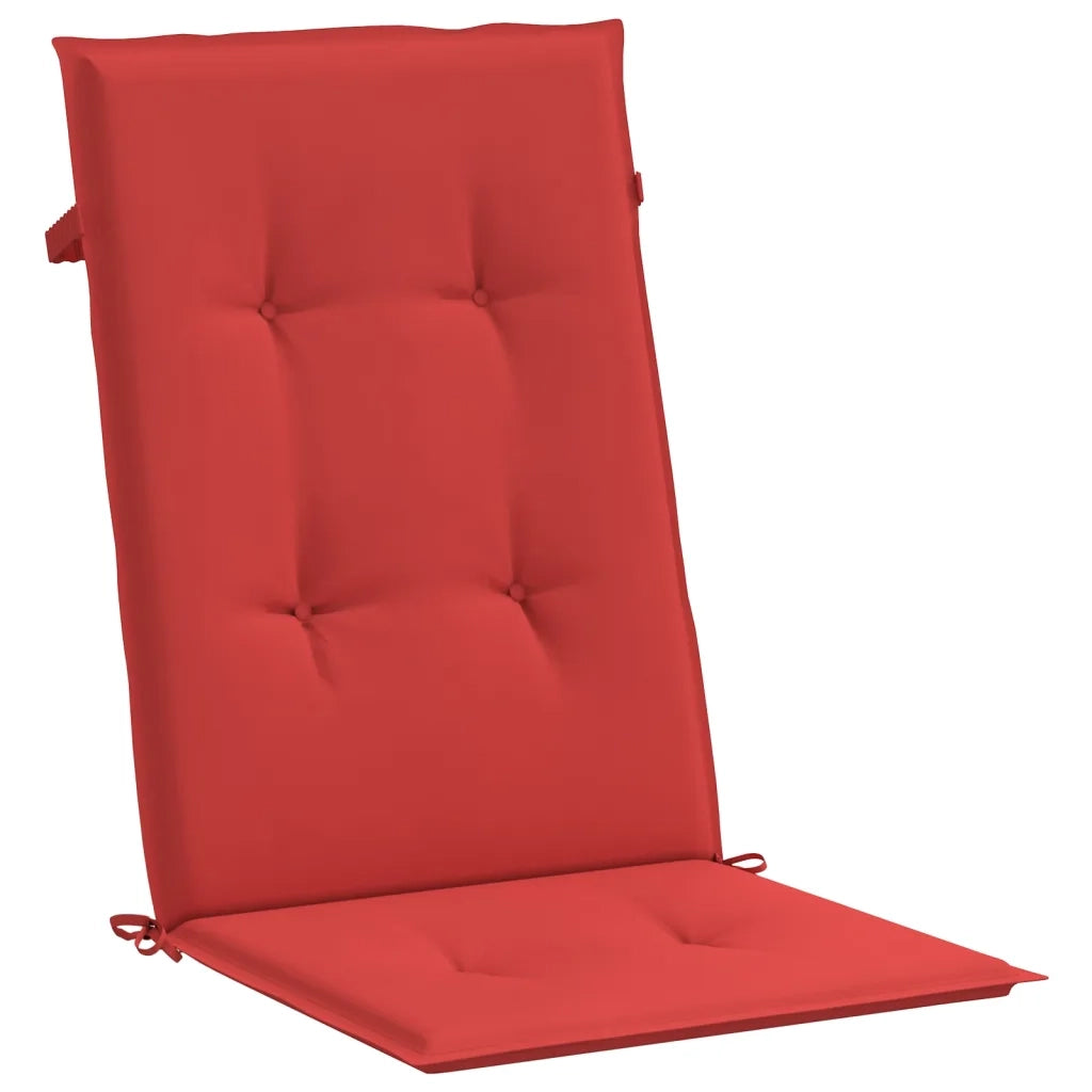 Cuscini per Sedie 2 pz Rossi 120x50x3 cm in Tessuto 43187