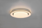 ATRIA PLAFONIERA LED 18W 2000lm, 3000 - 6000K BORDO NERO CON TELECOMANDO MULTIFUNZIONE CON DIFFUSORE EFFETTO CIELO STELLATO D.38CM DIMMERABILE