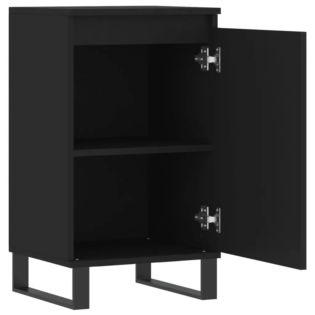 Credenze 2 pz Nere 40x35x70 cm in Legno Multistrato