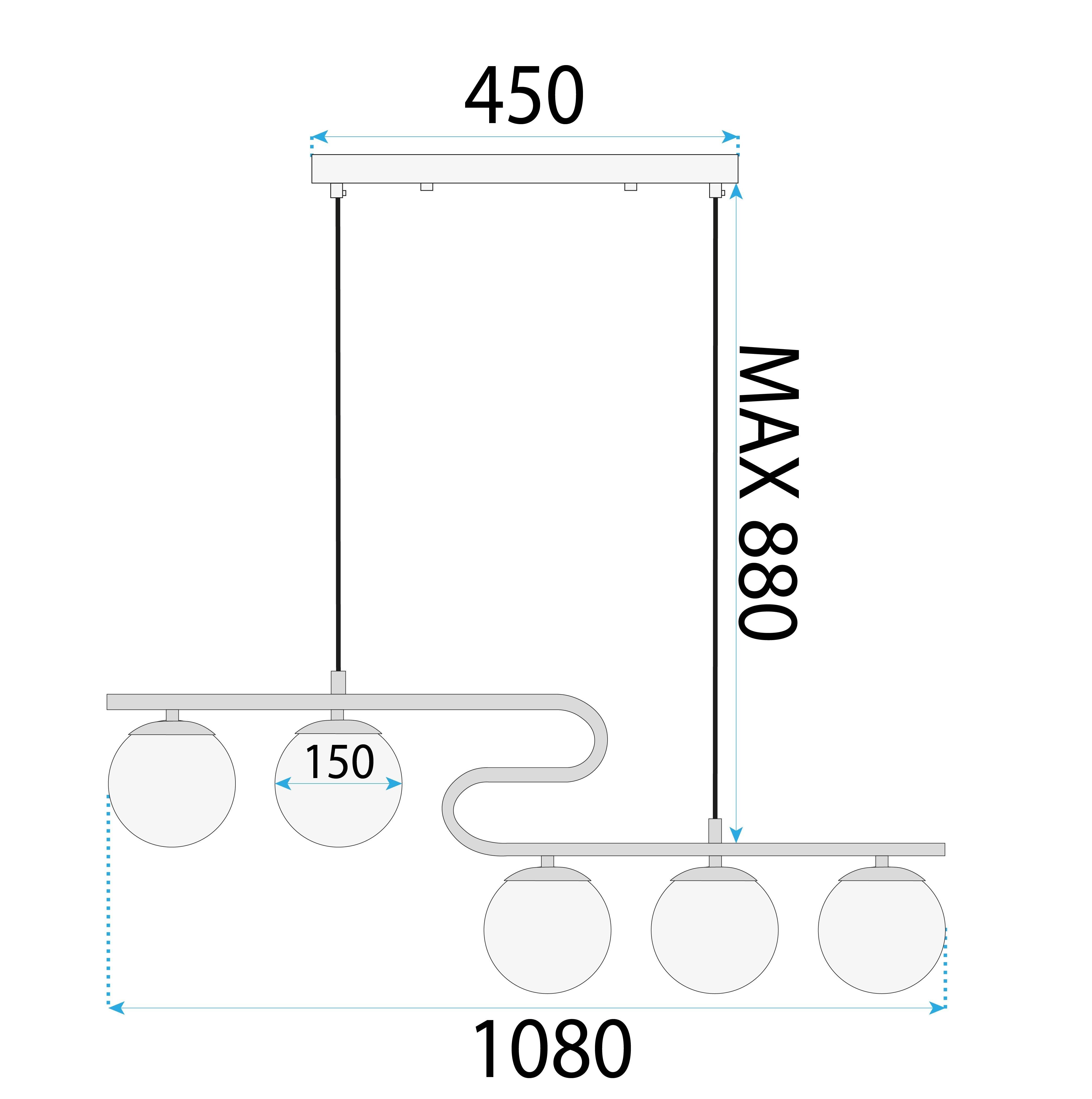 Lampada Gold APP1599-5CP