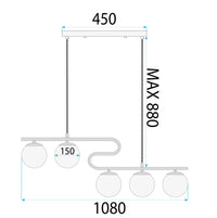 Lampada Gold APP1599-5CP